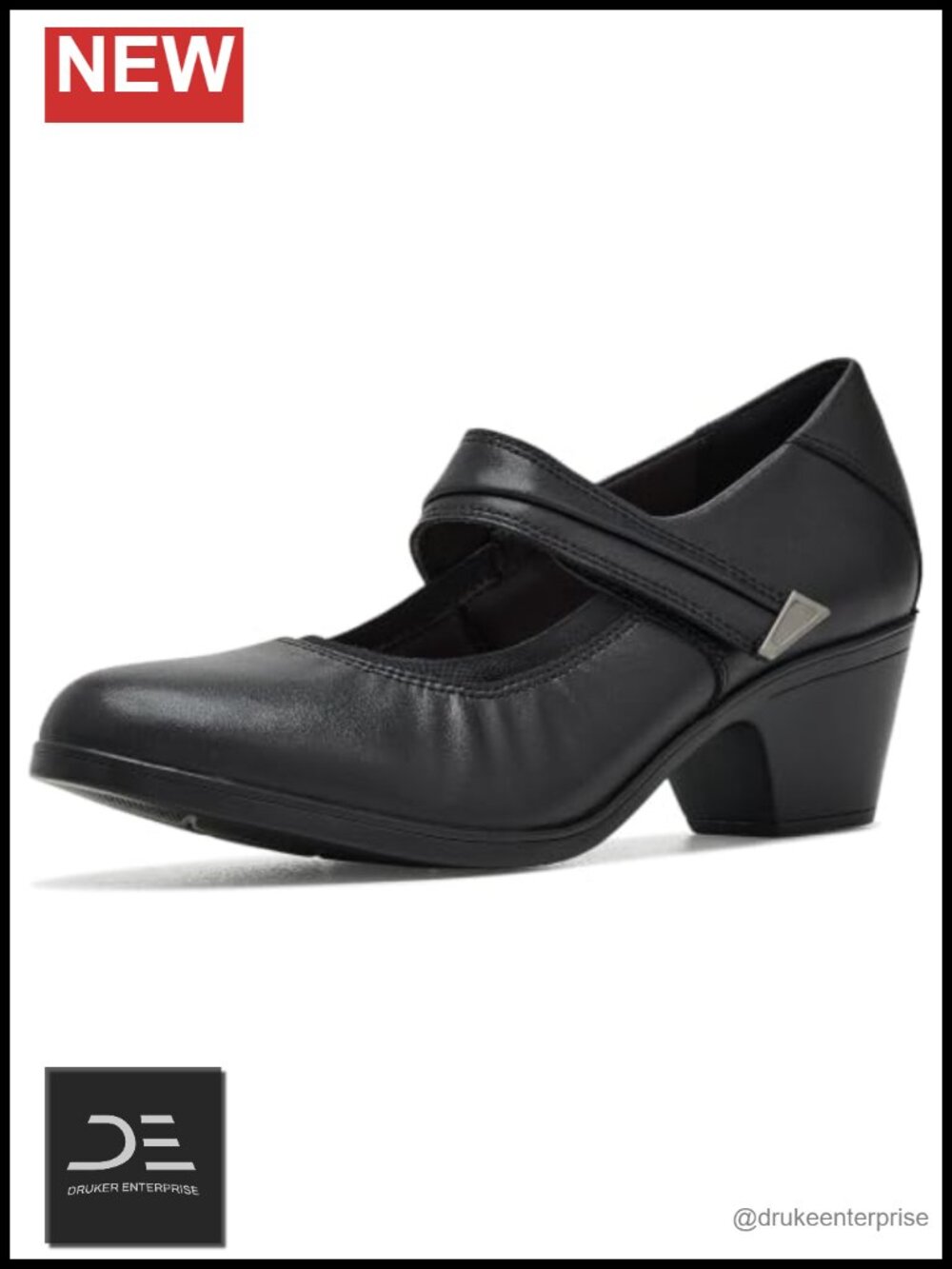Clarks Women's Leather Comfort Pump with Adjustable Strap